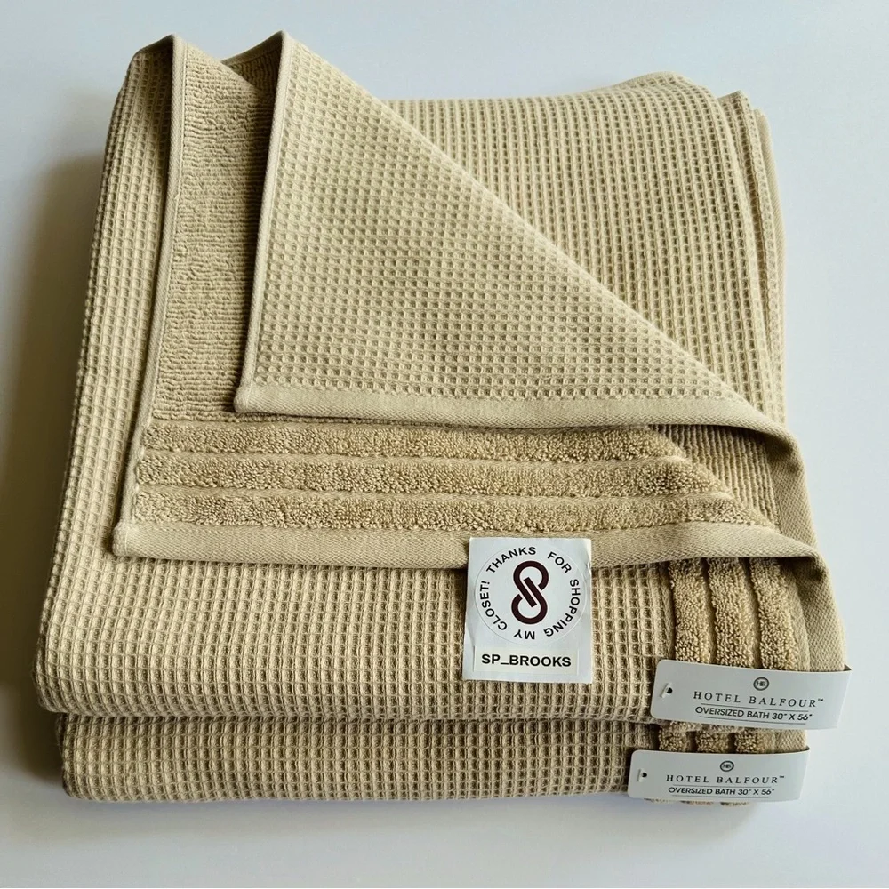 🎁Hotel Balfour Oversized Bath Towel Set - 9 Pieces - Truelinen